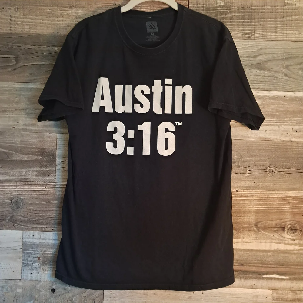 WWE Black Austin 3:16 T-Shirt - Picture 1 of 6